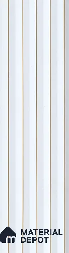 White Plain Colour Louver PN 05490 8 ft x 5 inch Charcoal Panel - 11 mm | Suitable for Feature Wall, TV Unit & Living Room | Width is Subjected to 5% Variation