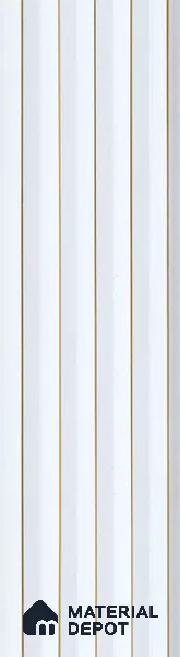 White Plain Colour Louver PN 05490 8 ft x 5 inch Charcoal Panel - 11 mm | Suitable for Feature Wall, TV Unit & Living Room | Width is Subjected to 5% Variation
