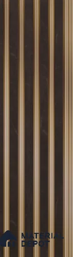 Brown Marble Louver PN 05492 8 ft x 5 inch Charcoal Panel - 11 mm | Suitable for Feature Wall, TV Unit & Living Room | Width is Subjected to 5% Variation