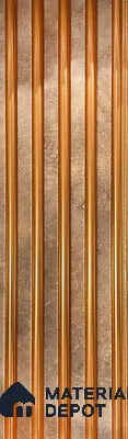 Brown Metallic Louver PN 05493 8 ft x 5 inch Charcoal Panel - 11 mm | Suitable for Feature Wall, TV Unit & Living Room | Width is Subjected to 5% Variation
