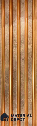 Brown Metallic Louver PN 05493 8 ft x 5 inch Charcoal Panel - 11 mm | Suitable for Feature Wall, TV Unit & Living Room | Width is Subjected to 5% Variation
