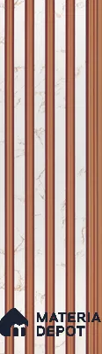 White Marble Louver PN 05494 8 ft x 5 inch Charcoal Panel - 11 mm | Suitable for Feature Wall, TV Unit & Living Room | Width is Subjected to 5% Variation
