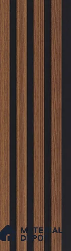 Brown Wooden Louver PN 05496 8 ft x 5 inch Charcoal Panel - 11 mm | Suitable for Feature Wall, TV Unit & Living Room | Width is Subjected to 5% Variation