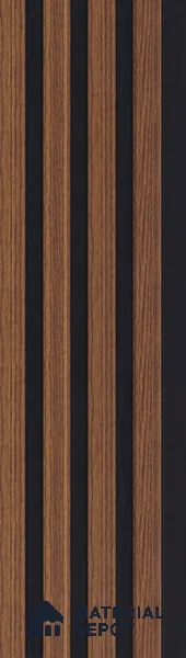 Brown Wooden Louver PN 05496 8 ft x 5 inch Charcoal Panel - 11 mm | Suitable for Feature Wall, TV Unit & Living Room | Width is Subjected to 5% Variation