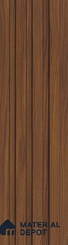 Brown Wooden Louver PN 05497 8 ft x 5 inch Charcoal Panel - 11 mm | Suitable for Feature Wall, TV Unit & Living Room | Width is Subjected to 5% Variation