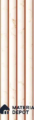 White Marble Louver PN 05499 8 ft x 5 inch Charcoal Panel - 11 mm | Suitable for Feature Wall, TV Unit & Living Room | Width is Subjected to 5% Variation