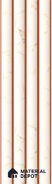 White Marble Louver PN 05499 8 ft x 5 inch Charcoal Panel - 11 mm | Suitable for Feature Wall, TV Unit & Living Room | Width is Subjected to 5% Variation