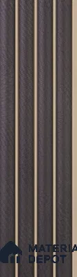 Grey Leather Louver PN 05503 8 ft x 5 inch Charcoal Panel - 11 mm | Suitable for Feature Wall, TV Unit & Living Room | Width is Subjected to 5% Variation