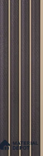 Grey Leather Louver PN 05503 8 ft x 5 inch Charcoal Panel - 11 mm | Suitable for Feature Wall, TV Unit & Living Room | Width is Subjected to 5% Variation