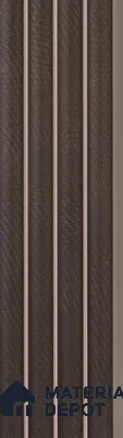 Brown Leather Louver PN 05504 8 ft x 5 inch Charcoal Panel - 11 mm | Suitable for Feature Wall, TV Unit & Living Room | Width is Subjected to 5% Variation