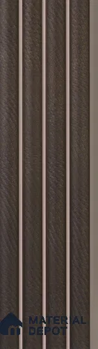 Brown Leather Louver PN 05504 8 ft x 5 inch Charcoal Panel - 11 mm | Suitable for Feature Wall, TV Unit & Living Room | Width is Subjected to 5% Variation
