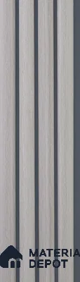 Grey Wooden Louver PN 05506 8 ft x 5 inch Charcoal Panel - 11 mm | Suitable for Feature Wall, TV Unit & Living Room | Width is Subjected to 5% Variation