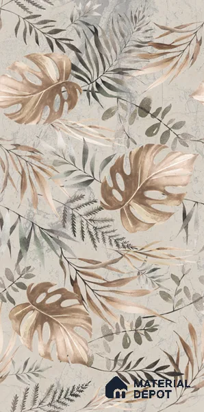 Floral Wall Tile TL 05510 C Lisburn Spring Decor 4 ft x 2 ft Vitrified Lush Plus Matte Finish - 9 mm | 4 Random Design | Suitable for Bathroom, Accent/Feature Wall, Foyer