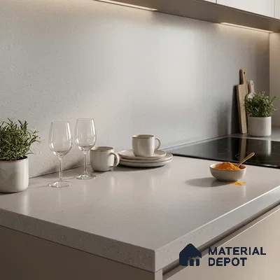 Cement Look Counter Top Slab TL 06036 Iconic Gris 8 ft x 2.6 ft mm Full Body Vitrified Matte Finish - 15 mm | Suitable For Counter Top, Dining Table Top & Window Frame