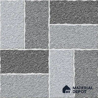 Stone Look Floor Tile TL 09364 B | Matte Finish 16 x 16 inch Vitrified Tile - 12 mm | Suitable For Kitchen, Bathroom, Bedroom & Office | Pattern Alignment May Vary | 2-3 mm Spacer is Mandatory