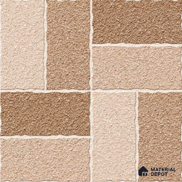Stone Look Floor Tile TL 09364 | Matte Finish 16 x 16 inch Vitrified Tile - 12 mm | Suitable For Kitchen, Bathroom, Bedroom & Office | Pattern Alignment May Vary | 2-3 mm Spacer is Mandatory