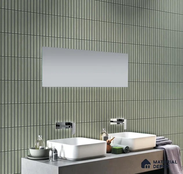 Faux Subway Wall Tile TL 10841 B  1 ft x 1 ft Glue Matte Finish Ceramic Tile - 9 mm | Please Expect a Slight Variation of Pattern