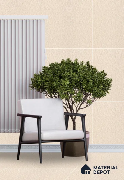 TL 01106 Beige Matte Finish 600 x 600 mm Plain Full Body Vitrified Wall & Floor Tile - 9 mm (Sample)
