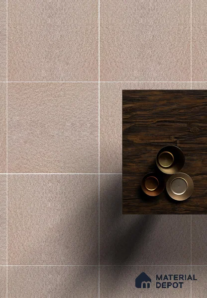 Stone Floor Tile TL 01109 Suncore Brown 2 ft x 2 ft Matte Finish Vitrified Tile - 9 mm | Suitable For Bathroom, Terrace & Balcony