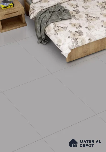 Stone Floor Tile TL 01153 Suncore Slate Grey 2 ft x 2 ft Matte Finish Vitrified Tile - 9 mm | Suitable For Bathroom, Terrace & Balcony