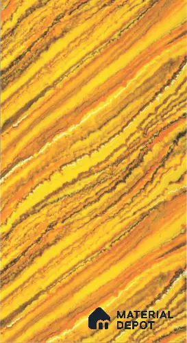 Yellow Marble Look Alabaster Sheet/Panel 8 ft x 4 ft - 2 mm | PN 06485 | Suitable for Pooja Room, Feature Wall, Ceiling & Reception | Width is Subjected to 5% Variation