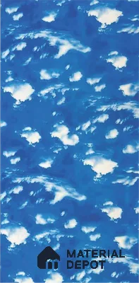 Blue Marble Look Alabaster Sheet/Panel 8 ft x 4 ft - 2 mm | PN 06486 | Suitable for Pooja Room, Feature Wall, Ceiling & Reception | Width is Subjected to 5% Variation