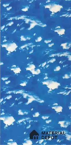 Blue Marble Look Alabaster Sheet/Panel 8 ft x 4 ft - 2 mm | PN 06486 | Suitable for Pooja Room, Feature Wall, Ceiling & Reception | Width is Subjected to 5% Variation