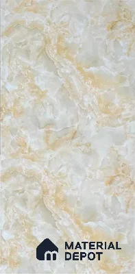 Brown Marble Look Alabaster Sheet/Panel 8 ft x 4 ft - 2 mm | PN 06487 | Suitable for Pooja Room, Feature Wall, Ceiling & Reception | Width is Subjected to 5% Variation