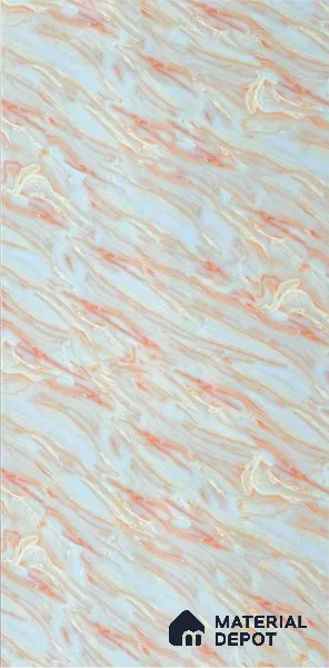 Multi Colour Marble Look Alabaster Sheet/Panel 8 ft x 4 ft - 2 mm | PN 06489 | Suitable for Pooja Room, Feature Wall, Ceiling & Reception | Width is Subjected to 5% Variation