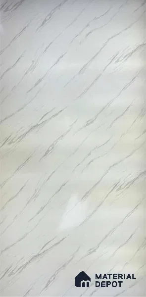 Brown Marble Look Alabaster Sheet/Panel 8 ft x 4 ft - 2 mm | PN 06490 | Suitable for Pooja Room, Feature Wall, Ceiling & Reception | Width is Subjected to 5% Variation