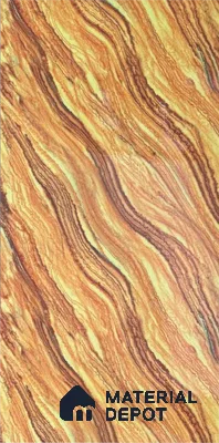 Brown Marble Look Alabaster Sheet/Panel 8 ft x 4 ft - 2 mm | PN 06494 | Suitable for Pooja Room, Feature Wall, Ceiling & Reception | Width is Subjected to 5% Variation