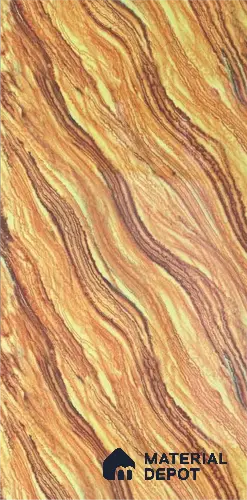 Brown Marble Look Alabaster Sheet/Panel 8 ft x 4 ft - 2 mm | PN 06494 | Suitable for Pooja Room, Feature Wall, Ceiling & Reception | Width is Subjected to 5% Variation