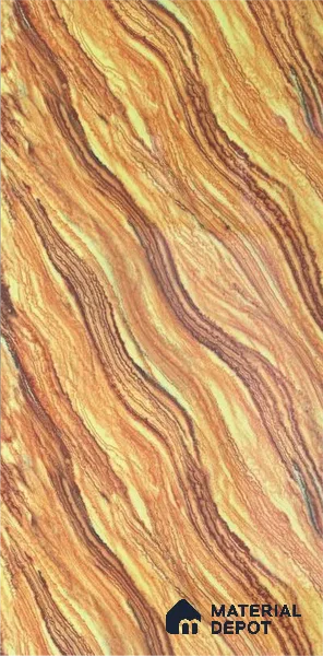 Brown Marble Look Alabaster Sheet/Panel 8 ft x 4 ft - 2 mm | PN 06494 | Suitable for Pooja Room, Feature Wall, Ceiling & Reception | Width is Subjected to 5% Variation