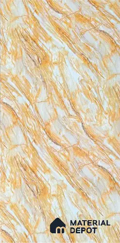 Brown Marble Look Alabaster Sheet/Panel 8 ft x 4 ft - 2 mm | PN 06495 | Suitable for Pooja Room, Feature Wall, Ceiling & Reception | Width is Subjected to 5% Variation