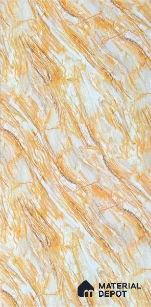 Brown Marble Look Alabaster Sheet/Panel 8 ft x 4 ft - 2 mm | PN 06495 | Suitable for Pooja Room, Feature Wall, Ceiling & Reception | Width is Subjected to 5% Variation