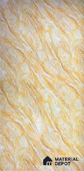 Brown Marble Look Alabaster Sheet/Panel 8 ft x 4 ft - 2 mm | PN 06495 | Suitable for Pooja Room, Feature Wall, Ceiling & Reception | Width is Subjected to 5% Variation