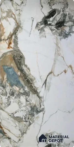 White Marble Look Alabaster Sheet/Panel 8 ft x 4 ft - 2 mm | PN 06479 | Suitable for Pooja Room, Feature Wall, Ceiling & Reception | Width is Subjected to 5% Variation