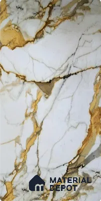 White Marble Look Alabaster Sheet/Panel 8 ft x 4 ft - 2 mm | PN 06480 | Suitable for Pooja Room, Feature Wall, Ceiling & Reception | Width is Subjected to 5% Variation