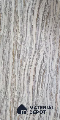 Grey Marble Look Alabaster Sheet/Panel 8 ft x 4 ft - 2 mm | PN 06481 | Suitable for Pooja Room, Feature Wall, Ceiling & Reception | Width is Subjected to 5% Variation