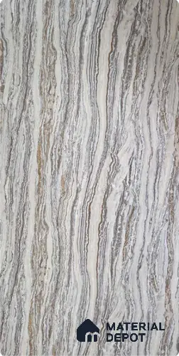 Grey Marble Look Alabaster Sheet/Panel 8 ft x 4 ft - 2 mm | PN 06481 | Suitable for Pooja Room, Feature Wall, Ceiling & Reception | Width is Subjected to 5% Variation