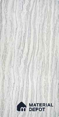 Grey Marble Look Alabaster Sheet/Panel 8 ft x 4 ft - 2 mm | PN 06481 | Suitable for Pooja Room, Feature Wall, Ceiling & Reception | Width is Subjected to 5% Variation