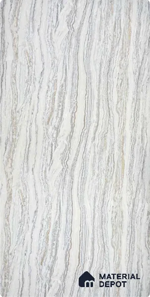 Grey Marble Look Alabaster Sheet/Panel 8 ft x 4 ft - 2 mm | PN 06481 | Suitable for Pooja Room, Feature Wall, Ceiling & Reception | Width is Subjected to 5% Variation