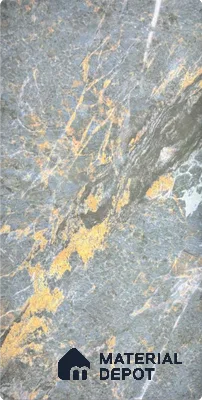 Grey Marble Look Alabaster Sheet/Panel 8 ft x 4 ft - 2 mm | PN 06482 | Suitable for Pooja Room, Feature Wall, Ceiling & Reception | Width is Subjected to 5% Variation