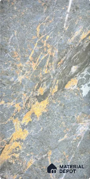 Grey Marble Look Alabaster Sheet/Panel 8 ft x 4 ft - 2 mm | PN 06482 | Suitable for Pooja Room, Feature Wall, Ceiling & Reception | Width is Subjected to 5% Variation