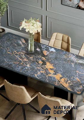 Grey Marble Look Alabaster Sheet/Panel 8 ft x 4 ft - 2 mm | PN 06482 | Suitable for Pooja Room, Feature Wall, Ceiling & Reception | Width is Subjected to 5% Variation