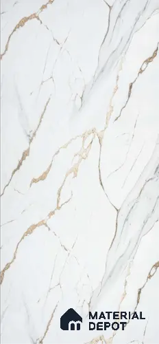 White Marble Look Alabaster Sheet/Panel 8 ft x 4 ft - 2 mm | PN 06475 | Suitable for Pooja Room, Feature Wall, Ceiling & Reception | Width is Subjected to 5% Variation