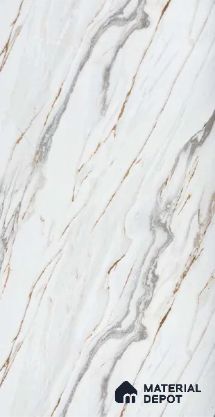 White Marble Look Alabaster Sheet/Panel 8 ft x 4 ft - 2 mm | PN 06476 | Suitable for Pooja Room, Feature Wall, Ceiling & Reception | Width is Subjected to 5% Variation