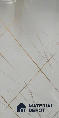 White Marble Look Alabaster Sheet/Panel 8 ft x 4 ft - 2 mm | PN 06478 | Suitable for Pooja Room, Feature Wall, Ceiling & Reception | Width is Subjected to 5% Variation