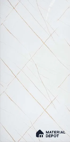 White Marble Look Alabaster Sheet/Panel 8 ft x 4 ft - 2 mm | PN 06478 | Suitable for Pooja Room, Feature Wall, Ceiling & Reception | Width is Subjected to 5% Variation