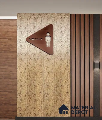 Brown Stone Look Charcoal Decorative Wall Panel PN 05564 8 ft x 2 ft - 4 mm | Suitable for Feature Wall, TV Unit & Living Room | Width is Subjected to 5% Variation